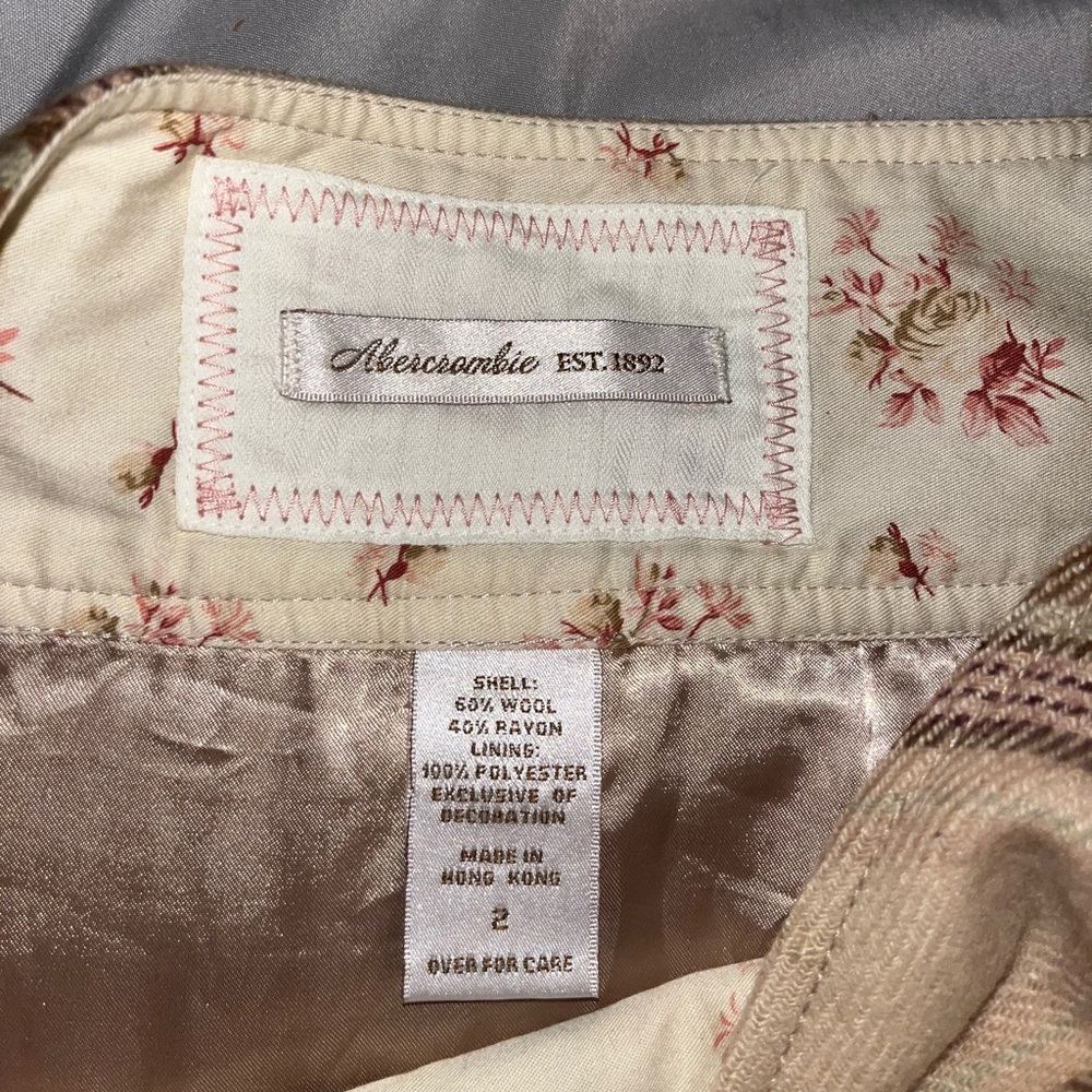 Abercrombie Floral Lined Mini Pleated Skirt